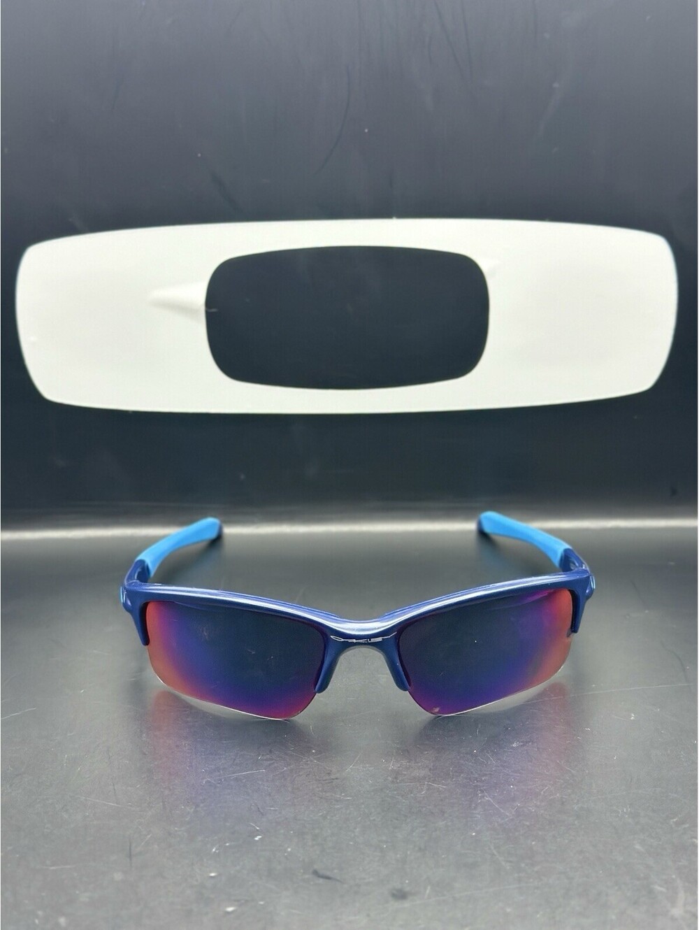 Oakley Quarter Jacket Polished Navy/Postive Red Iridium Lenses OO9200-04